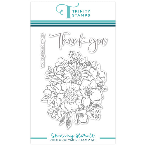 Trinity Stamps Sketchy Florals Clear Stamps tps-269