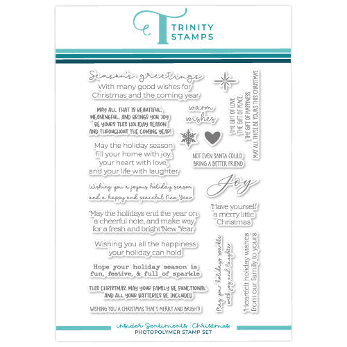Trinity Stamps Insider Sentiments Christmas Clear Stamps tps-279