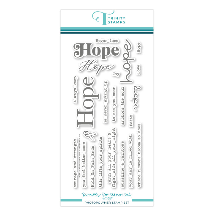 Trinity Stamps Simply Sentimental Hope Clear Stamps tps-296
