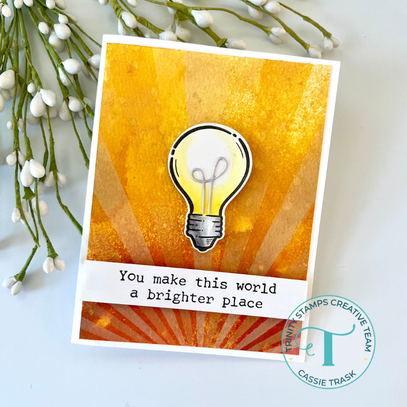 Trinity Stamps Watt’s Up Die Set tmd-c305 Light Rays Encouragement Card