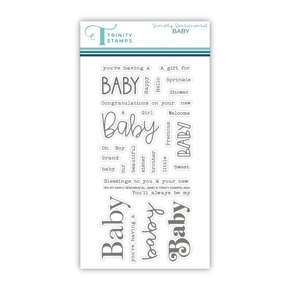 Trinity Stamps Simply Sentimental Baby Clear Stamp Set tps-317