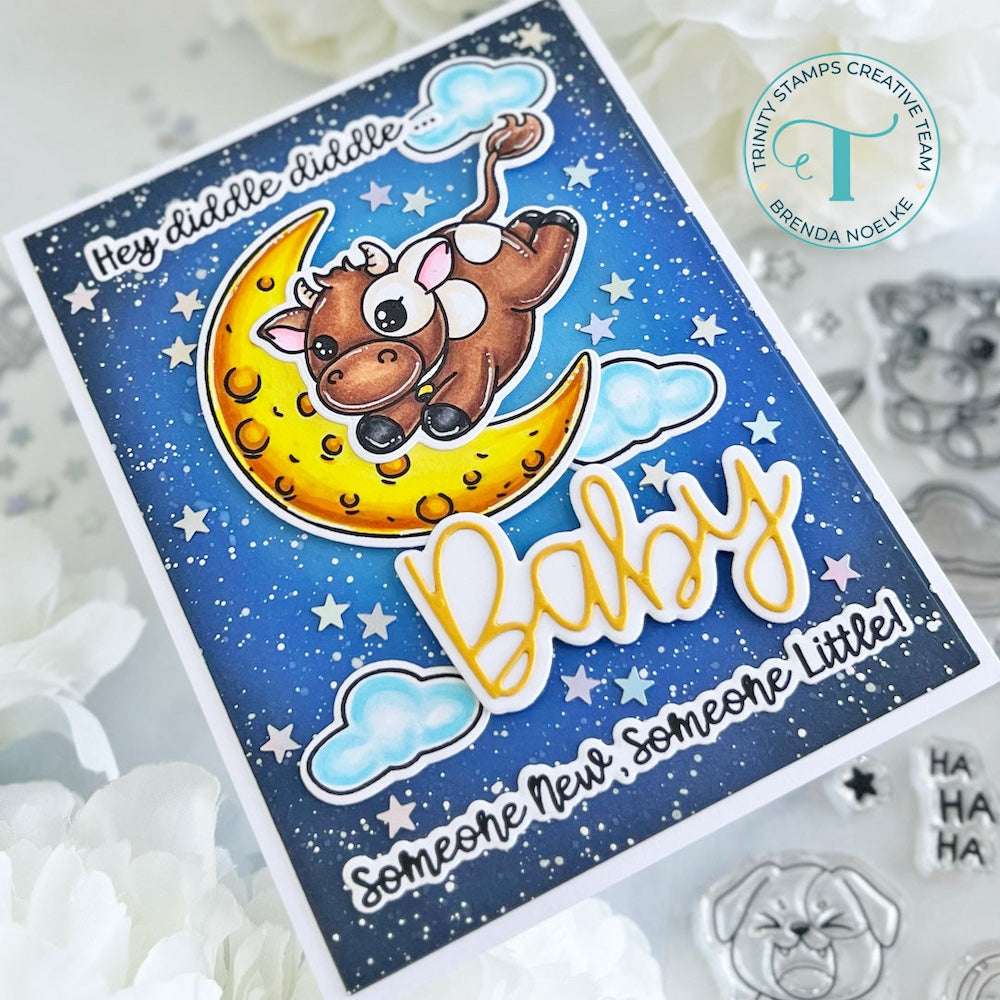Trinity Stamps Hey Diddle Diddle Clear Stamp Set tps-319 cow