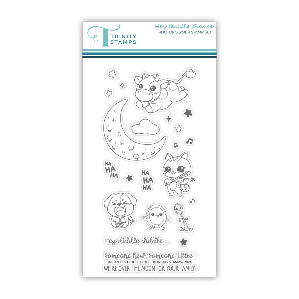 Trinity Stamps Hey Diddle Diddle Clear Stamp Set tps-319