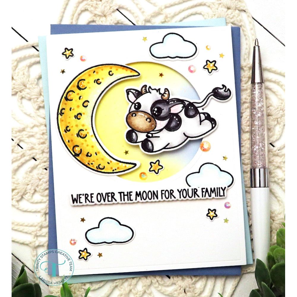 Trinity Stamps Hey Diddle Diddle Clear Stamp Set tps-319 moon