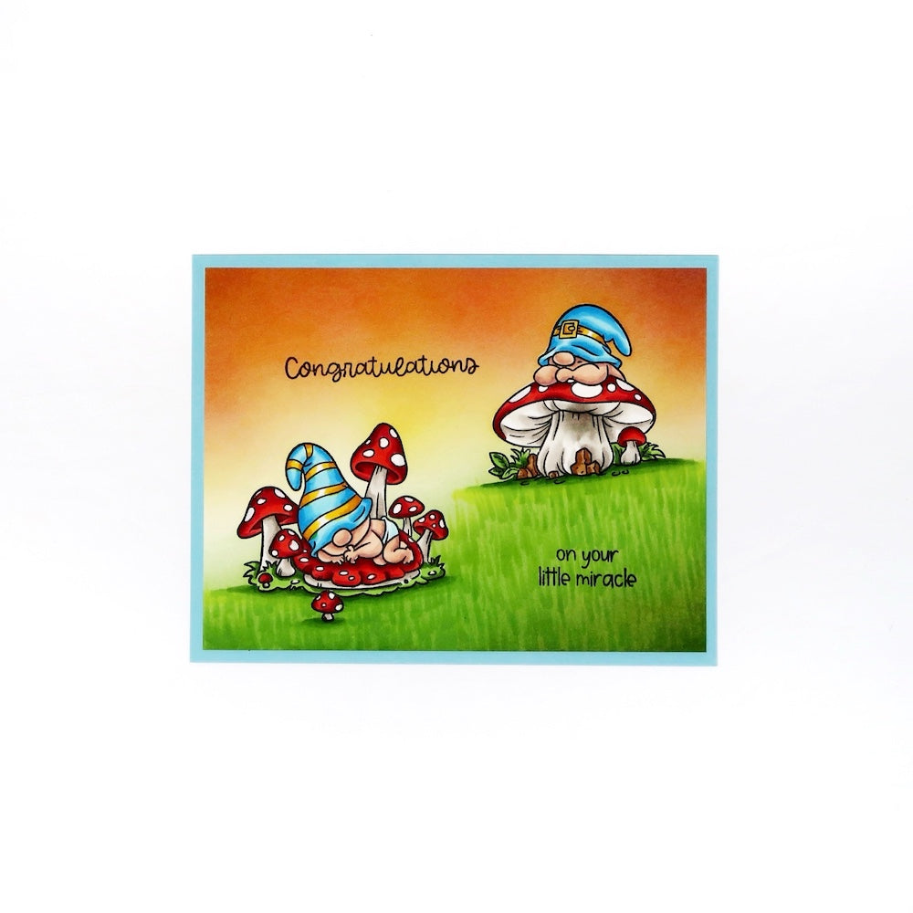 Trinity Stamps Little Gnome Nappers Clear Stamp Set tps-320 congrats