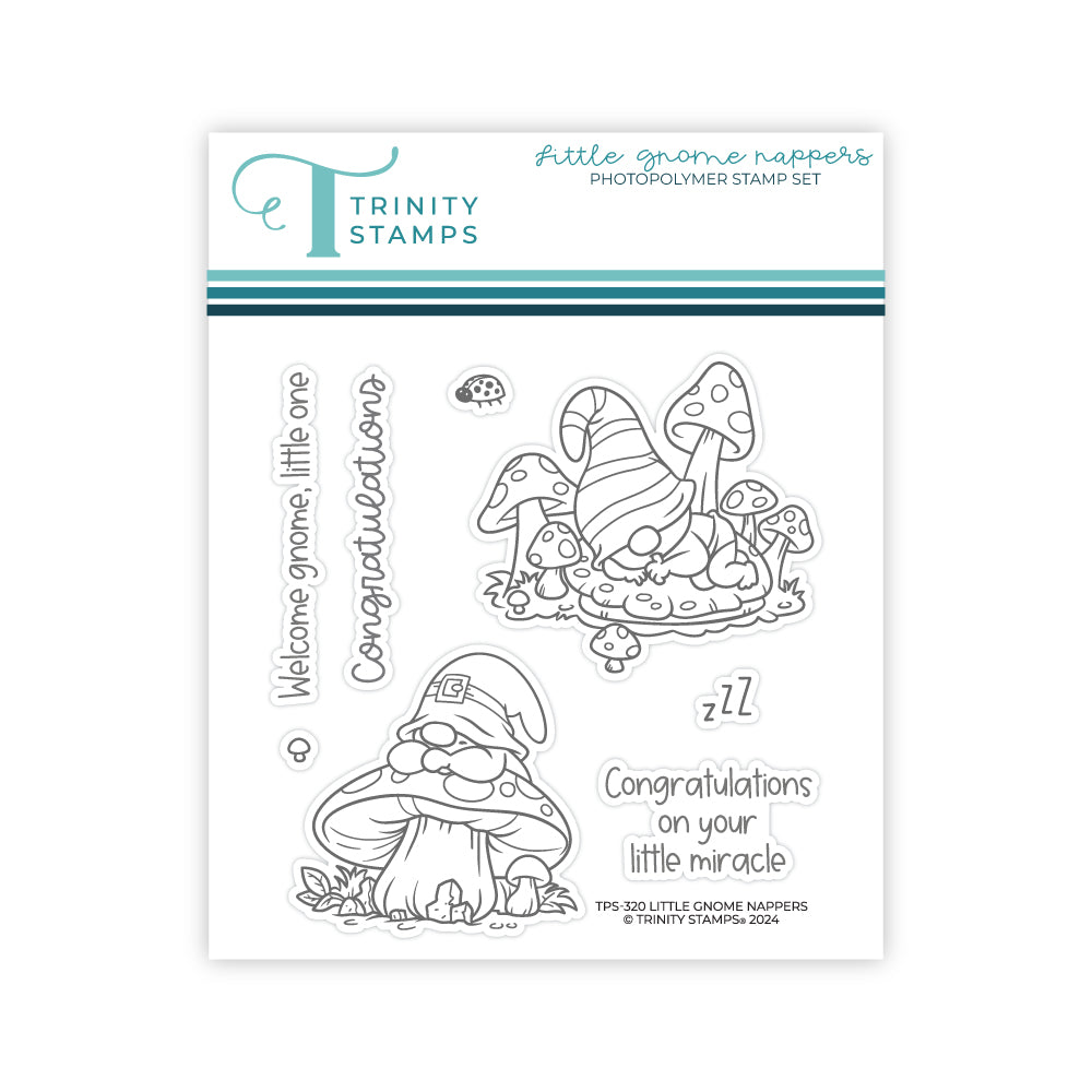 Trinity Stamps Little Gnome Nappers Clear Stamp Set tps-320