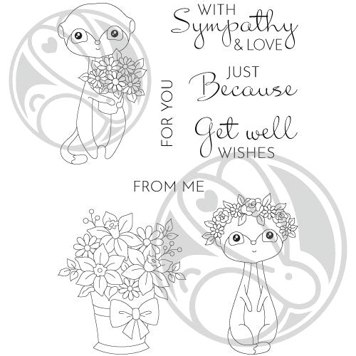 The Rabbit Hole Designs Meaningful Meerkat Clear Stamps TRH-200