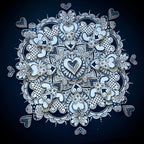 Paper Artsy Tracy Scott Cling Stamps ts087 hearts