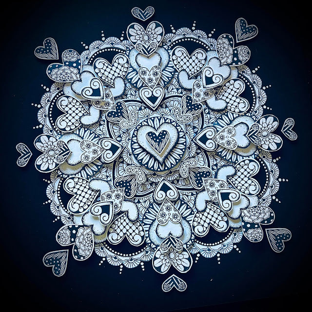 Paper Artsy Tracy Scott Cling Stamps ts087 hearts