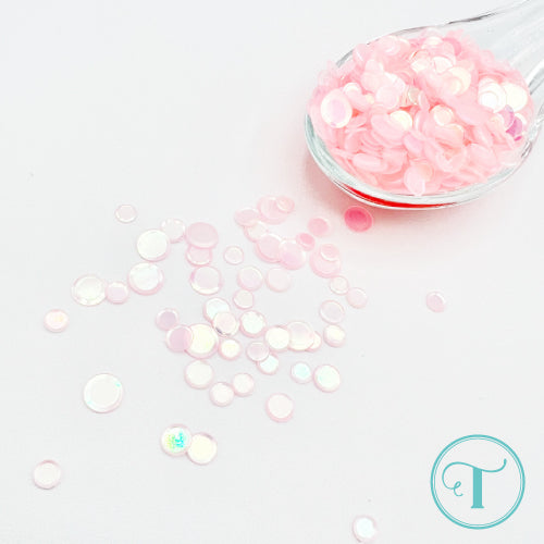 Trinity Stamps Ballet Slipper Confetti Embellishment Box tsb-400 Pink Sequins Close Up