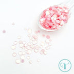 Trinity Stamps Peony Pink Confetti Embellishment Box tsb-401 flat light pink sequins