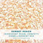 Trinity Stamps Sunset Peach Confetti Embellishment Box tsb-402