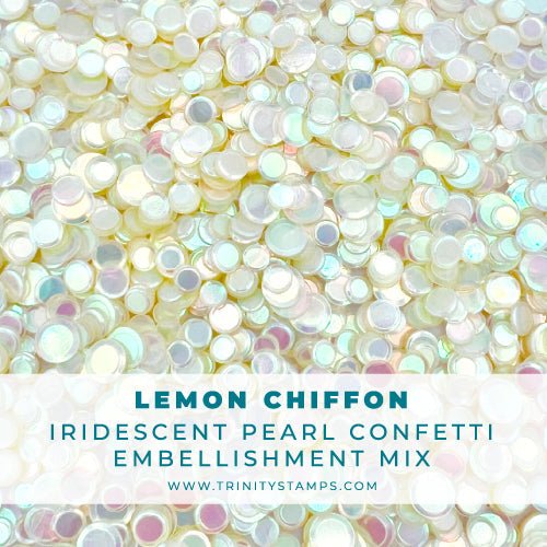 Trinity Stamps Lemon Chiffon Confetti Embellishment Box tsb-403