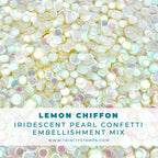 Trinity Stamps Lemon Chiffon Confetti Embellishment Box tsb-403