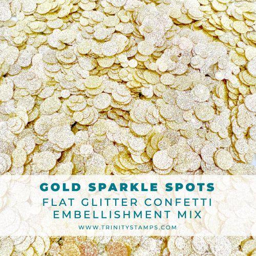 Trinity Stamps Gold Sparkle Sparkle Spots Flat Confetti Embellishment Box tsb-409