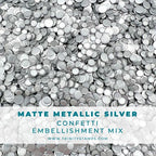 Trinity Stamps Matte Metallic Silver Confetti Embellishment Box tsb-425