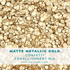 Trinity Stamps Matte Metallic Confetti Embellishment Bundle gold