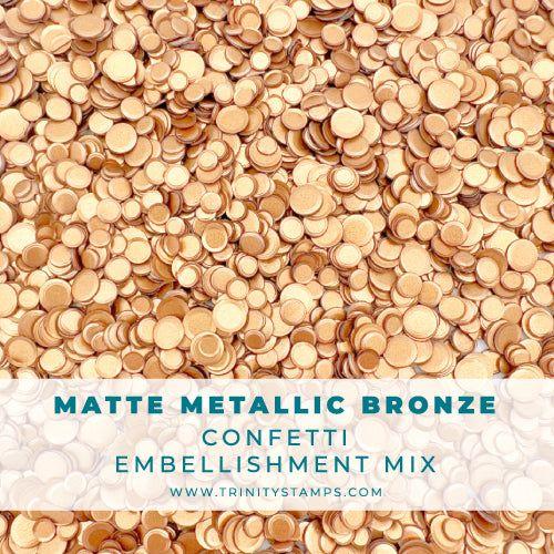 Trinity Stamps Matte Metallic Bronze Confetti Embellishment Box tsb-427