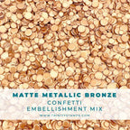 Trinity Stamps Matte Metallic Bronze Confetti Embellishment Box tsb-427