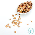 Trinity Stamps Matte Metallic Bronze Confetti Embellishment Box tsb-427 close up of golden brown metallic flat sequins