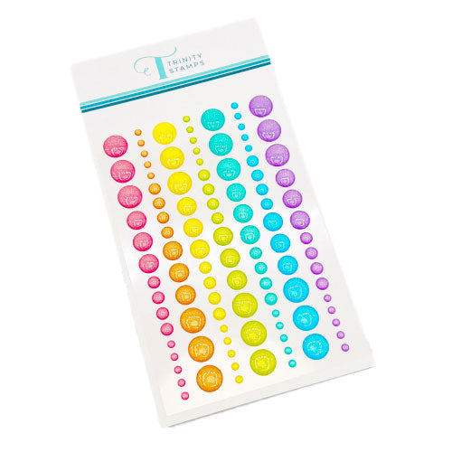 Trinity Stamps Rainbow Glitter Enamel Dots tse-008