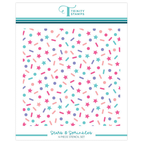 Trinity Stamps Stars And Sprinkles Stencil Set tss-069