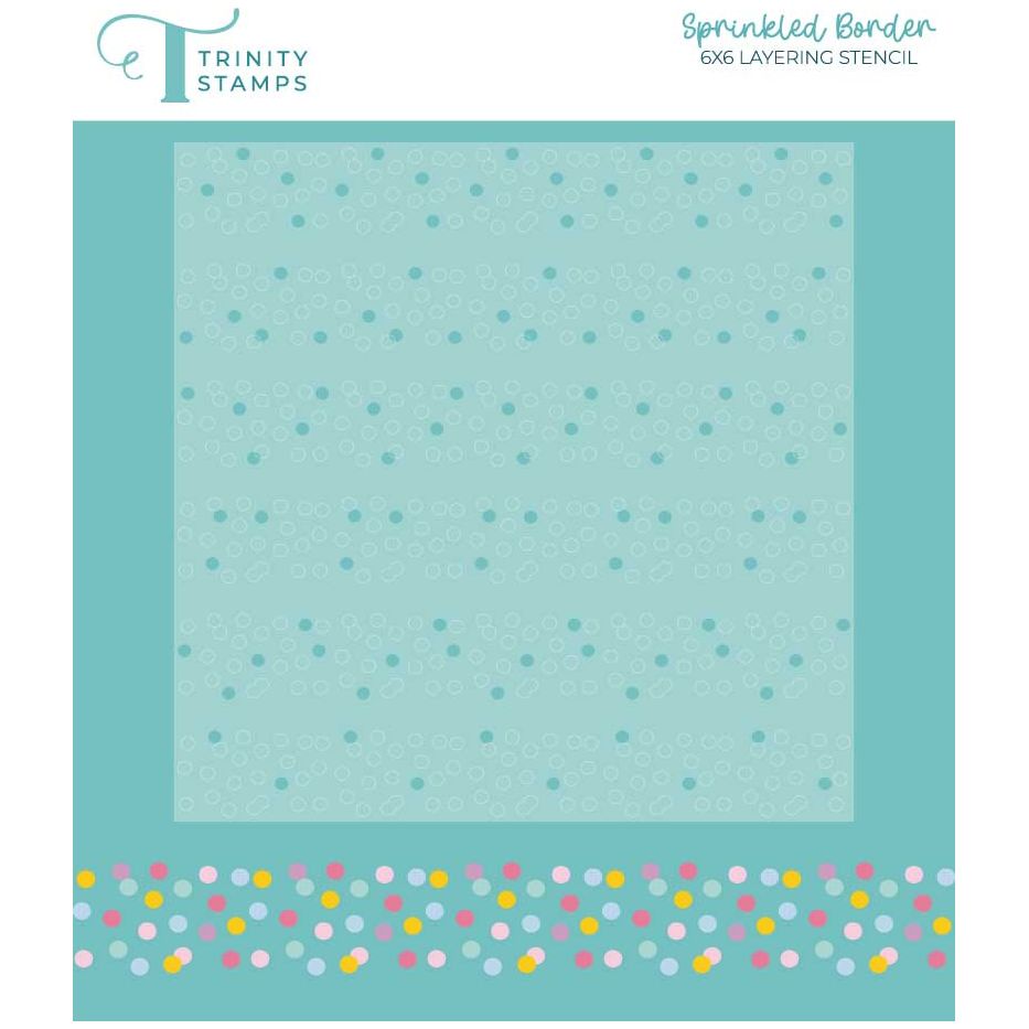 Trinity Stamps Sprinkled Border 6 x 6 Stencil tss-082