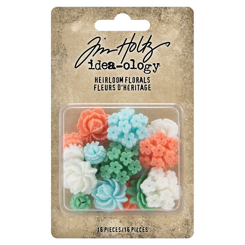Tim Holtz idea-ology HEIRLOOM FLORALS Embellishments th94040