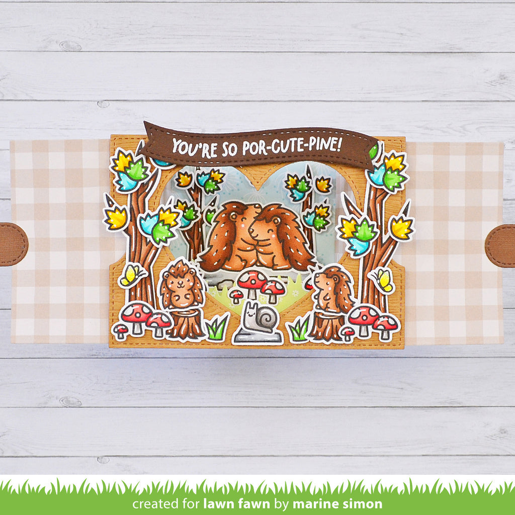 Lawn Fawn Ta-Da! Diorama! Heart Window Add-On Dies lf3312 Por-cute-pine