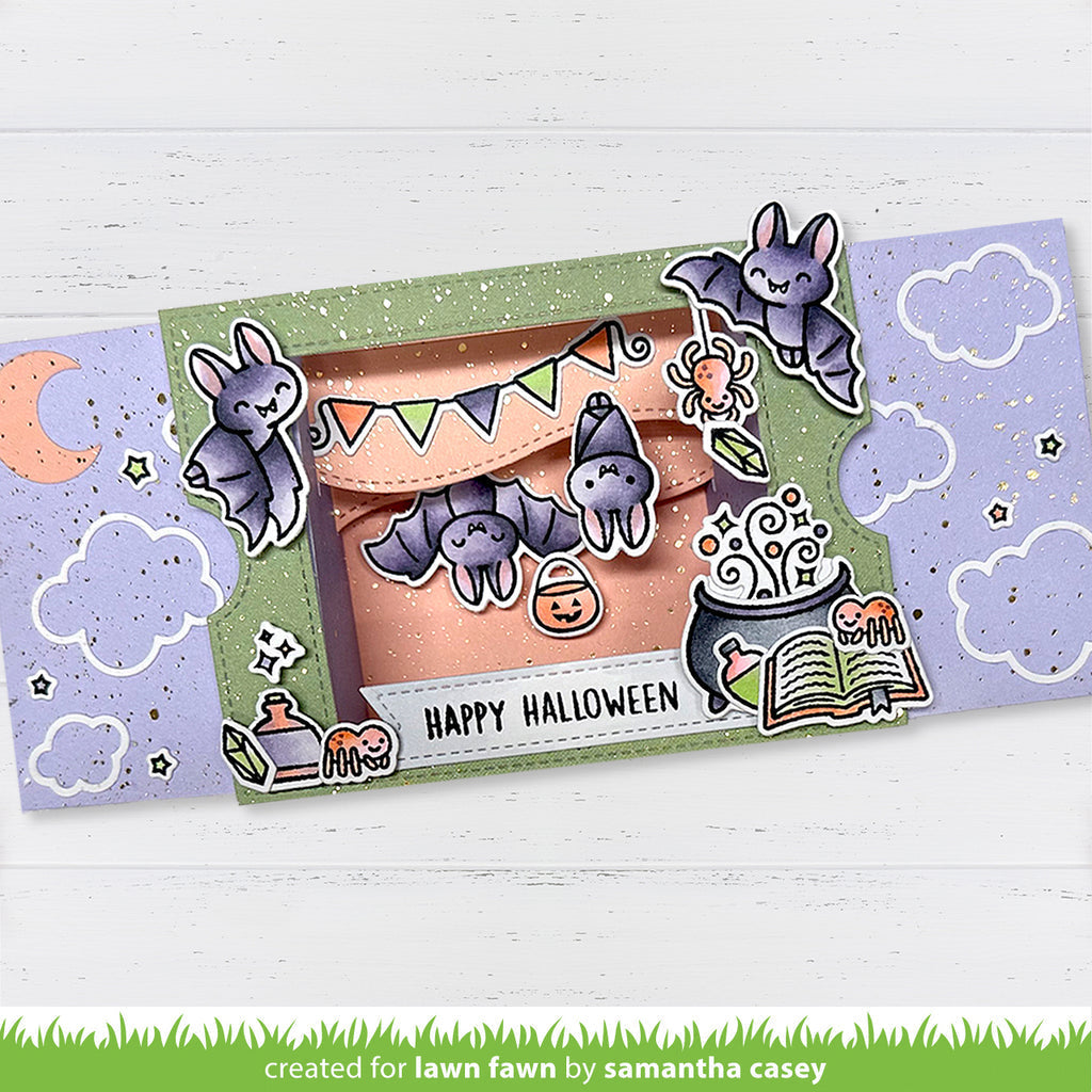 Lawn Fawn Spiffier Speckles 6x6 Inch Paper Pad lf3207 halloween