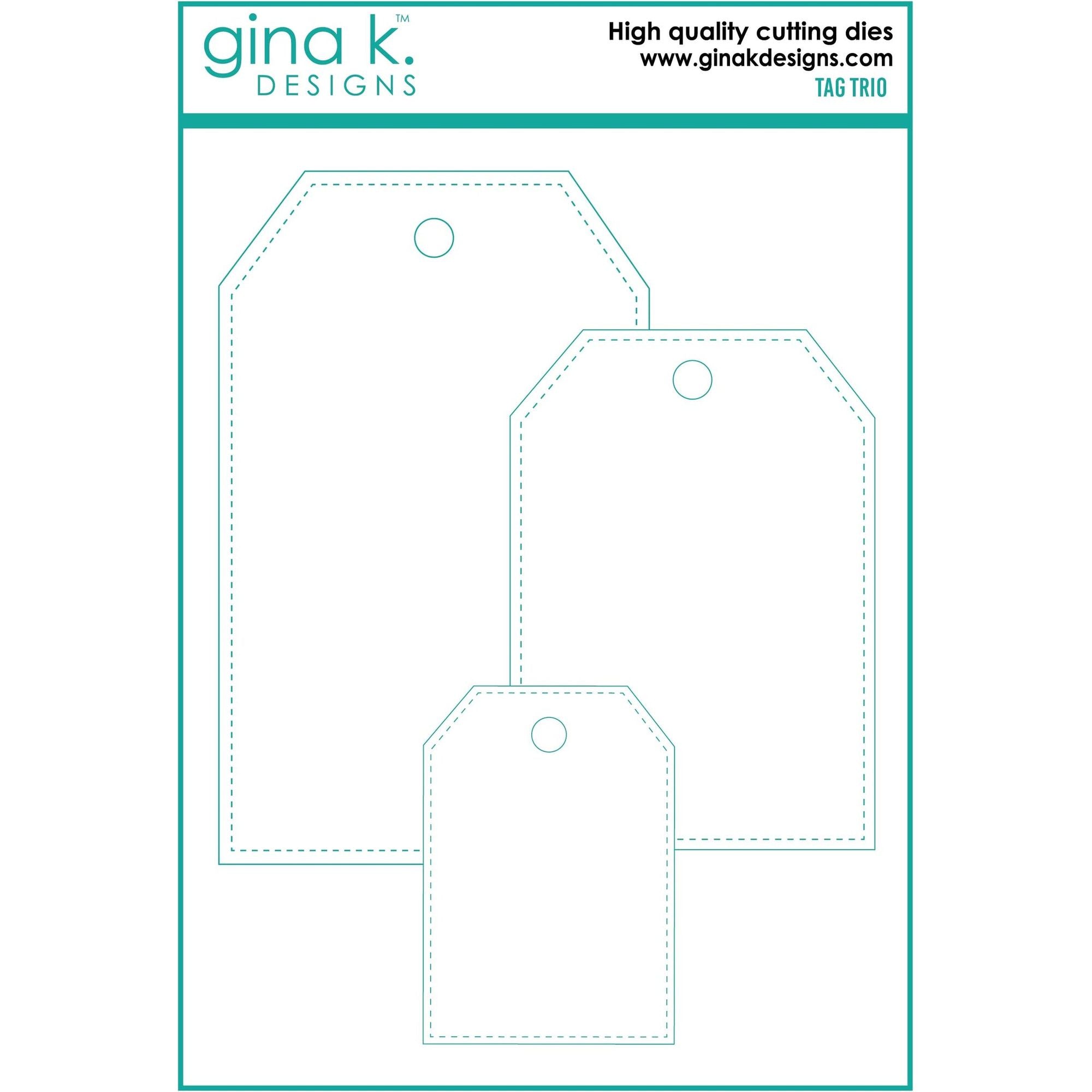 Gina K Designs TAG TRIO Die Set 7160