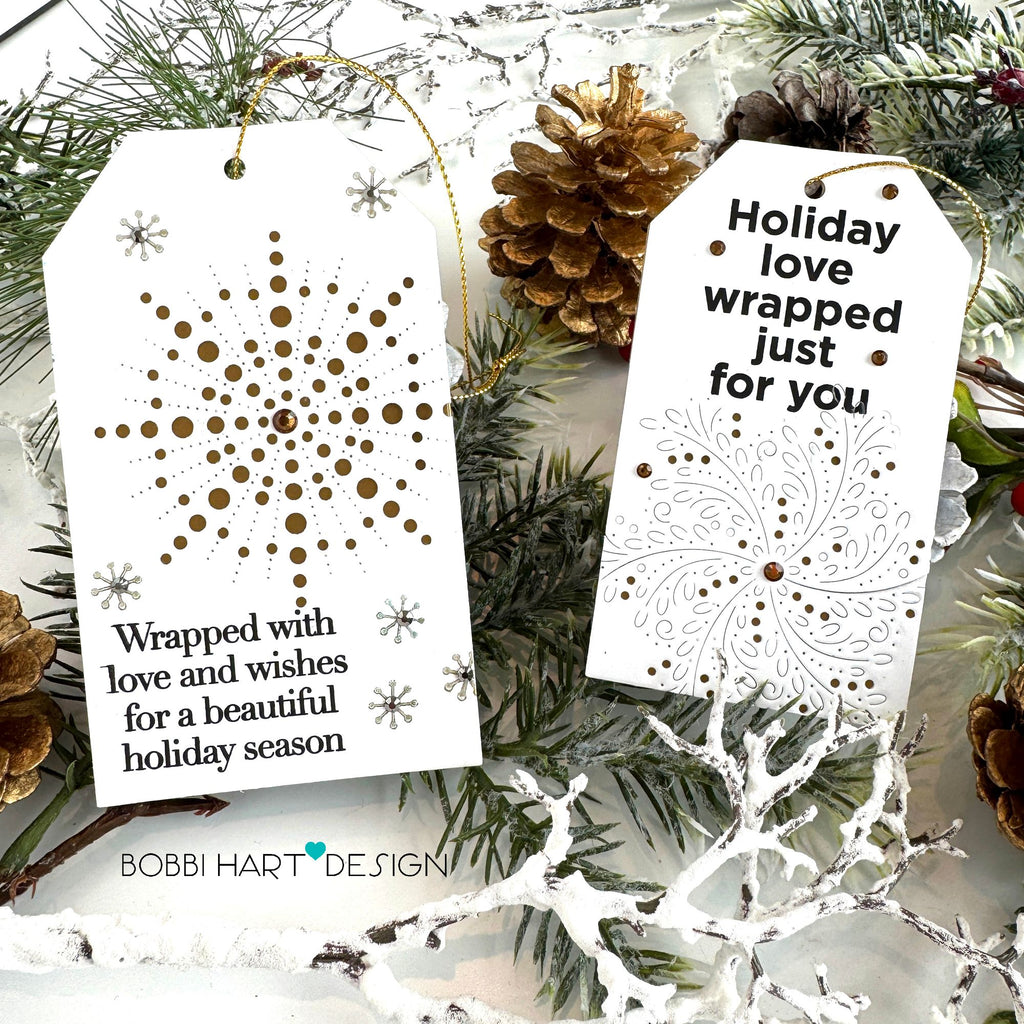 CZ Design Clear Stamps Tag Greetings cz3100c DieCember Christmas Gift Tags