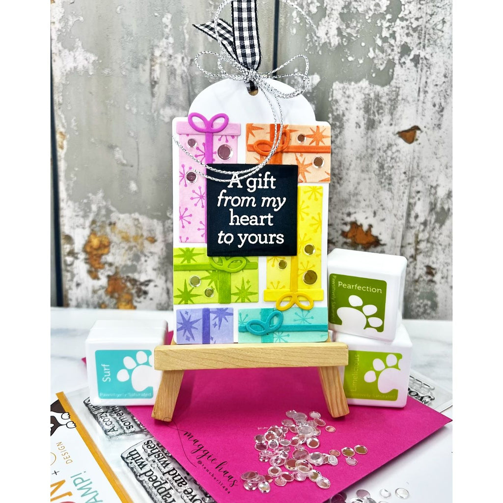 CZ Design Stamps and Dies Tag Greetings set1116tg DieCember Christmas Tag