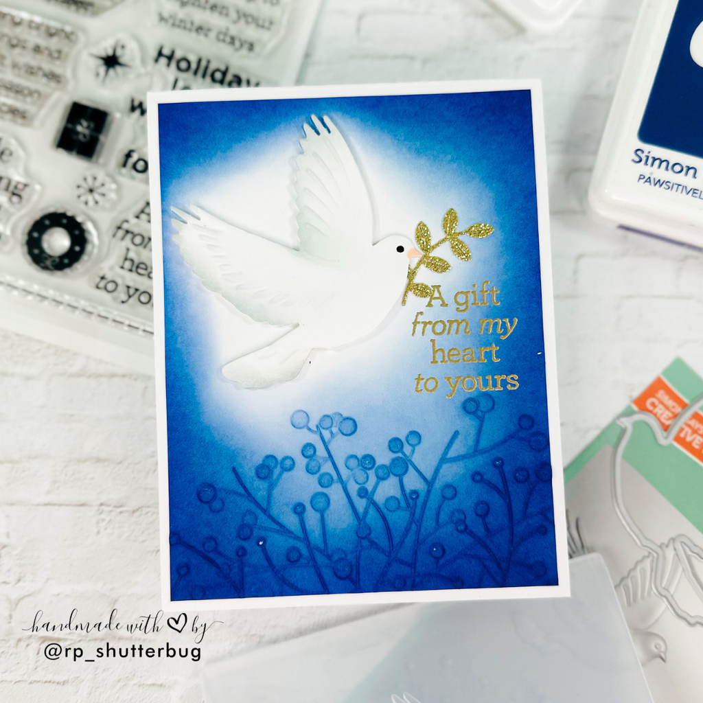 CZ Design Clear Stamps Tag Greetings cz3100c DieCember Christmas Card