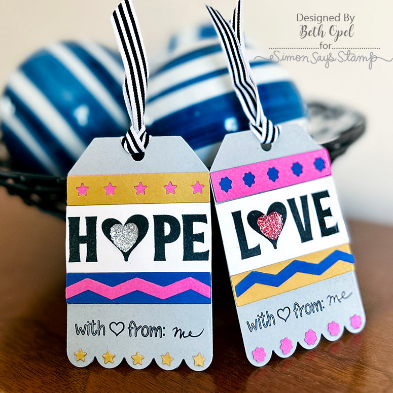 Simon Says Clear Stamps Tag Lines sss302805 Sweetheart Gift Tags