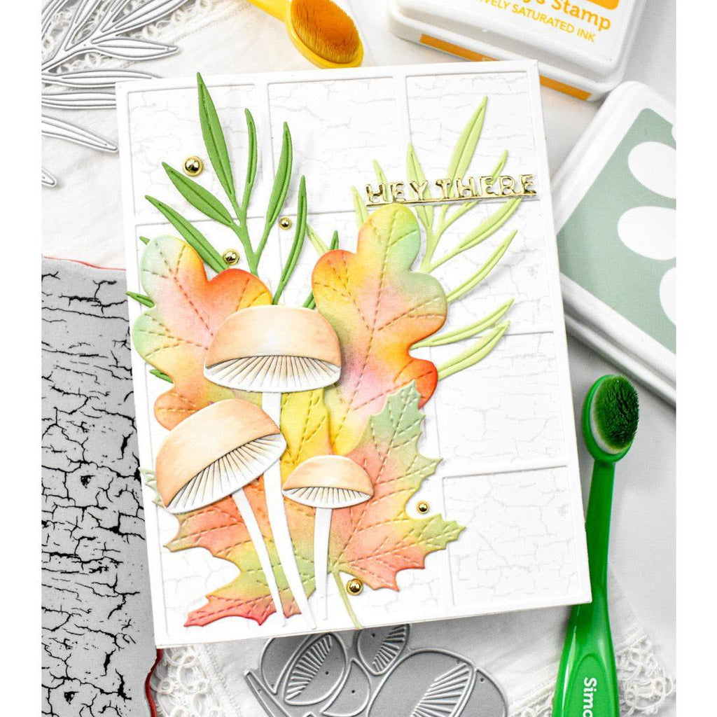 Simon Says Stamp Tall Mushrooms Wafer Dies s903 Season Of Wonder Hello Card