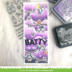 Tall Slimline Halloween Handmade Halloween Card with Bats and Sentiment 'Batty for You'