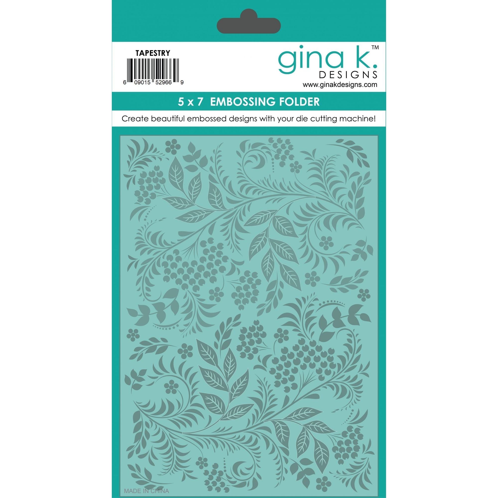 Gina K Tapestry Embossing Folder Gina K Tapestry Embossing Folder
