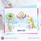 Purple Onion Designs Wade Cling Stamp pod1342 snorkeling fox