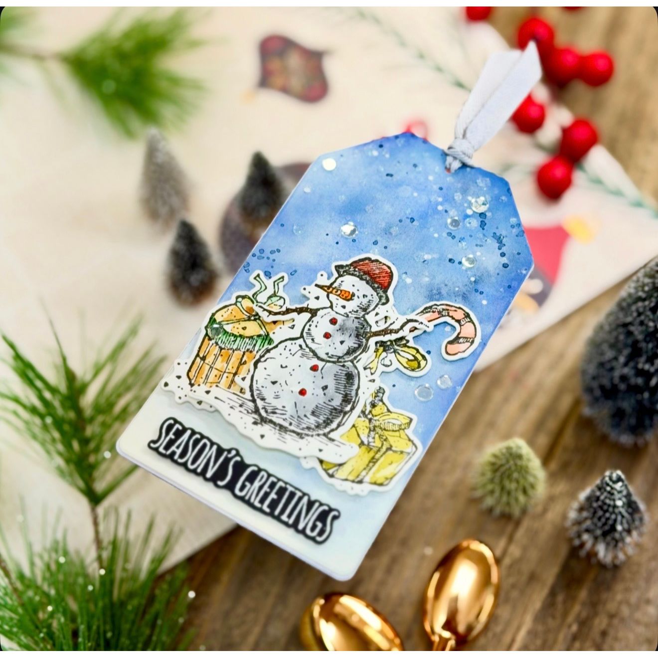 Simon Says Stamp Tattered Christmas Wafer Dies 318sss Christmas Tag