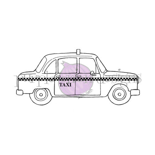 Purple Onion Designs Taxi Cling Stamp pod1379