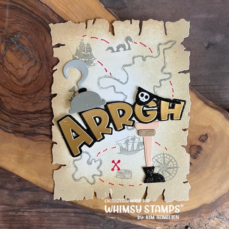 Whimsy Stamps Arrgh Accessories Dies WSD210 treasure map
