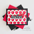 CZ Designs Sentiment Strips Teacher czg051 Just A Note Teacher Card