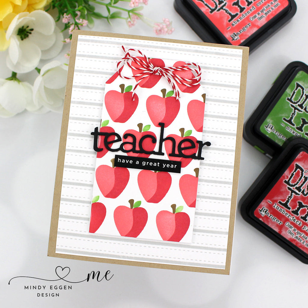 CZ Design Teacher Wafer Dies czd205 Just A Note Teacher Card | color-code:ALT03