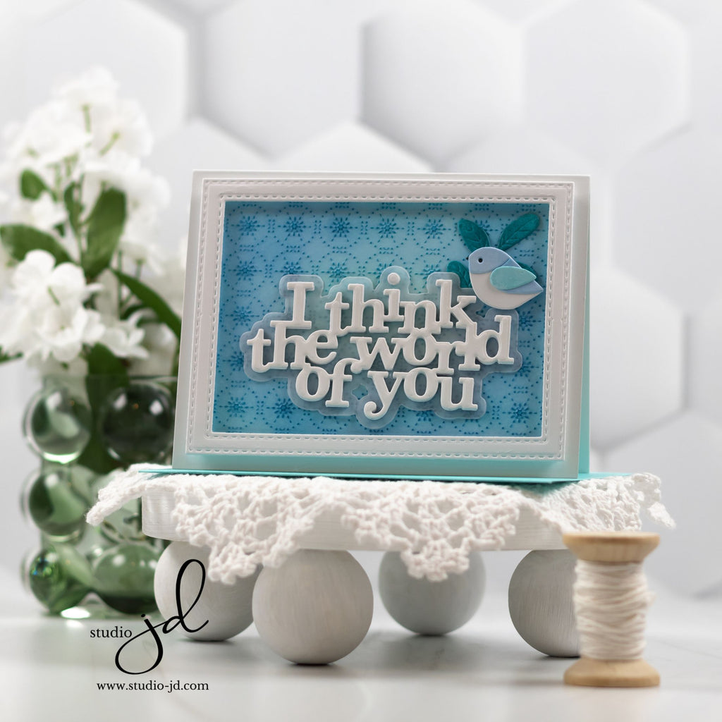 Simon Says Stamp Embossing Folder Tessellating Snowflakes sf344 Sweetheart Love Card | color-code:ALT02