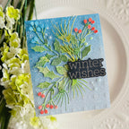 Simon Says Stamp Embossing Folder Tessellating Snowflakes sf344 Sweetheart Wintry Card