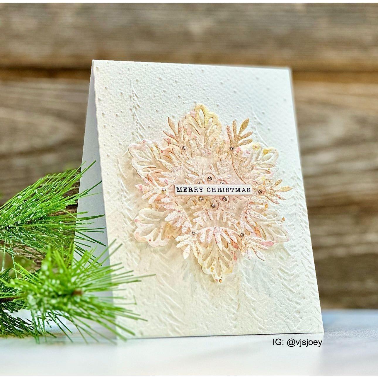 Simon Says Stamp Embossing Folder Textured Pine Trees sf351 Season Of Wonder Christmas Card