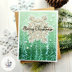 Simon Says Stamp Embossing Folder Textured Pine Trees sf351 Season Of Wonder Christmas Card