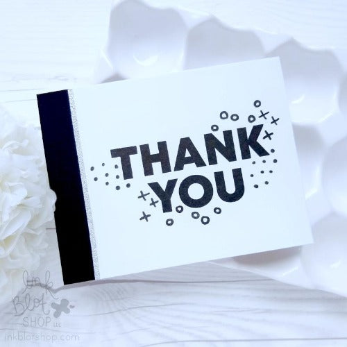 Ink Blot Shop Accents Background Builders Clear Stamps inbl096 thank you sparkles card