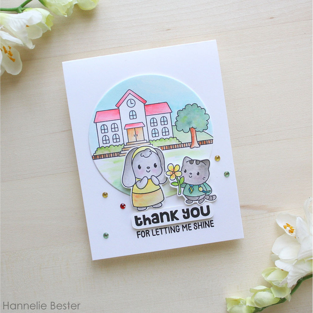 Simon Says Stamp Thank You Teacher Wafer Dies 1322sdc Moments in Time Teacher Card